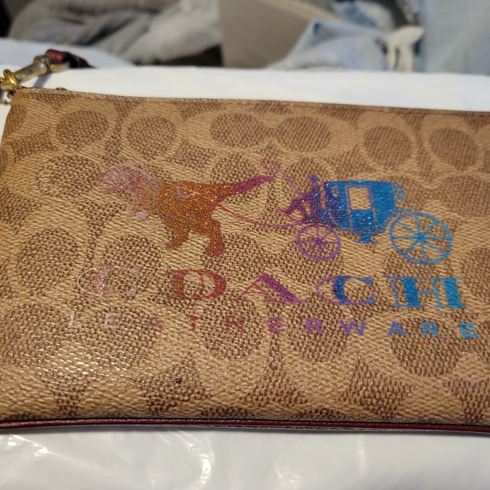 Coach Brown Leather Wristlet REXY EDITION